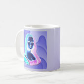 Holografische Mona Lisa Kaffeetasse (Vorderseite Links)