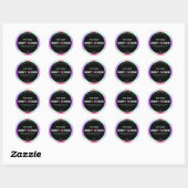 Holografische Rainbow-farbene Body-Scrub-Labels Runder Aufkleber (Blatt)