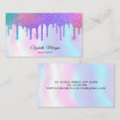 Holografische Rainbow-Glitzer-Tropfen Beruflich Visitenkarte (Vorne/Hinten)
