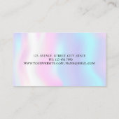 Holografische Rainbow-Glitzer-Tropfen Beruflich Visitenkarte (Rückseite)