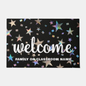 Holografische Rainbow-Stars Lehrerin Fußmatte (Vorderseite)