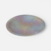 Holografische Rainbow-Teller Pappteller (Schrägansicht)