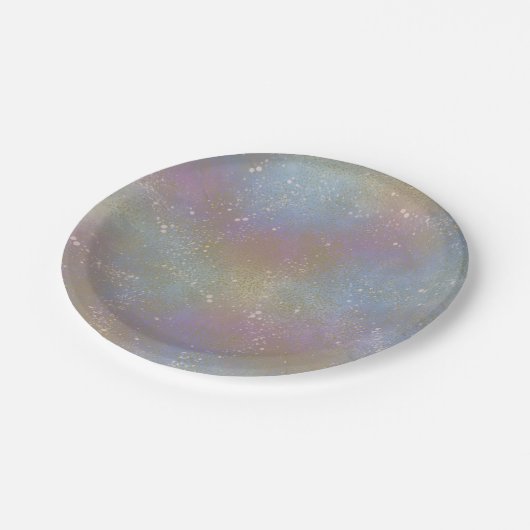 Holografische Rainbow-Teller Pappteller (Schrägansicht)