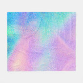 Holografische reale Textur in blau rosa grünen Far Fleecedecke (Vorderseite (Horizontal))