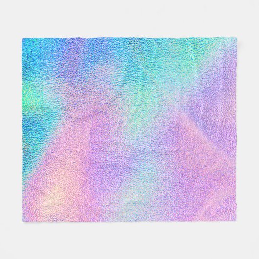 Holografische reale Textur in blau rosa grünen Far Fleecedecke (Vorderseite (Horizontal))