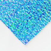 Holografische reale Textur in blau rosa grünen Far Fleecedecke (Ecke)