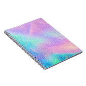 Holografische reale Textur in blau rosa grünen Far Notizblock (Rechte Seite)