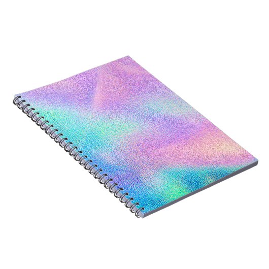 Holografische reale Textur in blau rosa grünen Far Notizblock (Rechte Seite)