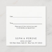 Holografische Regenbogensignatur Ernennung Erinner Terminkarte (Rückseite)