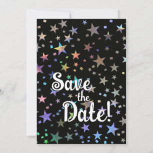 Holografische Regenbogensterne Schwule Hochzeit Pr Save The Date