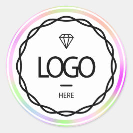 Holografische Rosa-Schönheit für Sonderwerbung Runder Aufkleber