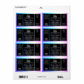 Holografische Rosa- und Blauhaarserumetiketten (Vorne)