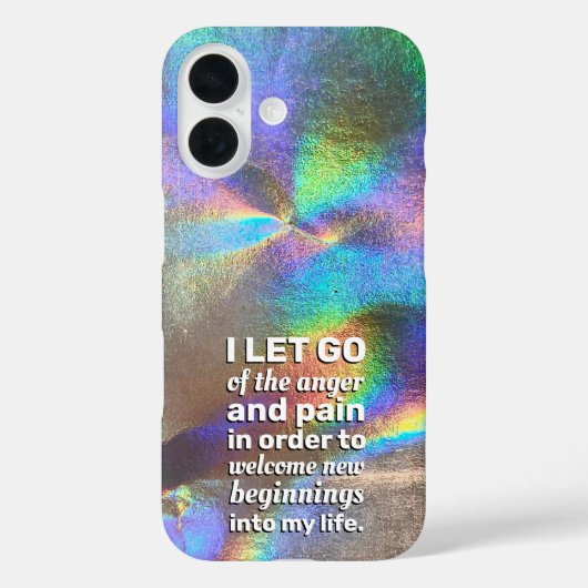 Holografische Schmerz- und Schmerzmanagement-Affir Case-Mate iPhone Hülle (Rückseite)