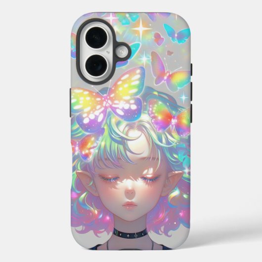 Holografische Schmetterlinge — Kawaii Elf Daydream Case-Mate iPhone Hülle (Rückseite)