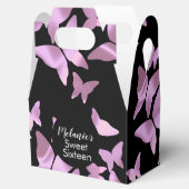 Holografische Schmetterlinge Rosa 16 . Geburtstag Geschenkschachtel (Geöffnet)