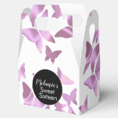 Holografische Schmetterlinge Rosa 16 . Geburtstag Geschenkschachtel (Geöffnet)