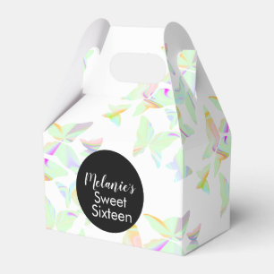 Holografische Schmetterlinge Sweet Sixteen Party F Geschenkschachtel