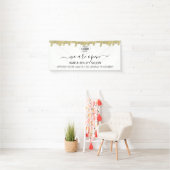 Holografische Signatur Moderner Glam Gold Glitzer Banner (Insitu)