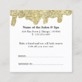 Holografische Signatur Moderner Glam Gold Glitzer Empfehlungskarte (Rückseite)