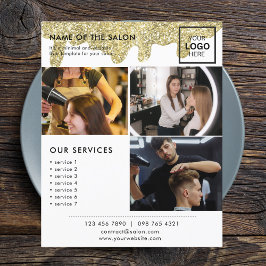 Holografische Signatur Moderner Glam Gold Glitzer Flyer