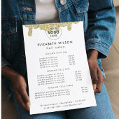 Holografische Signatur Moderner Glam Gold Glitzer Flyer