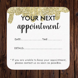 Holografische Signatur Moderner Glam Gold Glitzer Terminkarte