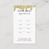 Holografische Signatur Moderner Glam Gold Glitzer Terminkarte (Vorderseite)