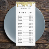 Holografische Signatur Moderner Glam Gold Glitzer Werbekarte