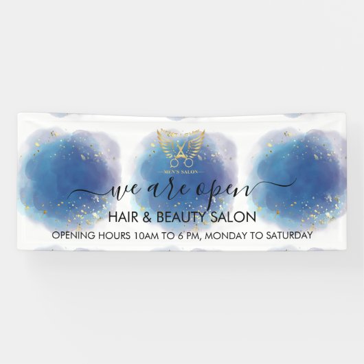 Holografische Signatur-Script Moderner Glam-Glitze Banner (Horizontal)