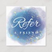 Holografische Signatur-Script Moderner Glam-Glitze Empfehlungskarte (Vorderseite)