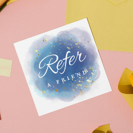 Holografische Signatur-Script Moderner Glam-Glitze Empfehlungskarte