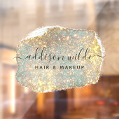 Holografische Signatur-Script Moderner Glam-Glitze Fensteraufkleber (Blatt 2)