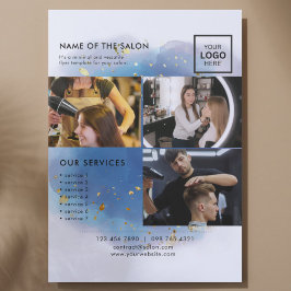 Holografische Signatur-Script Moderner Glam-Glitze Flyer