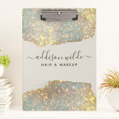 Holografische Signatur-Script Moderner Glam-Glitze Klemmbrett