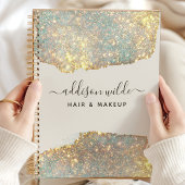 Holografische Signatur-Script Moderner Glam-Glitze Planer