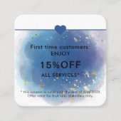 Holografische Signatur-Script Moderner Glam-Glitze Rabattkarte (Vorderseite)