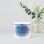 Holografische Signatur-Script Moderner Glam-Glitze Rabattkarte (Stehend Vorderseite)