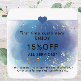 Holografische Signatur-Script Moderner Glam-Glitze Rabattkarte