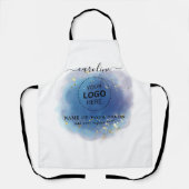 Holografische Signatur-Script Moderner Glam-Glitze Schürze (Vorderseite)