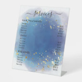 Holografische Signatur-Script Moderner Glam-Glitze Sockelschild (Vorderseite)