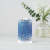 Holografische Signatur-Script Moderner Glam-Glitze Terminkarte (Stehend Vorderseite)