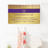 Holografische Signatur-Script Moderner Gold-Glitze Banner (Insitu)