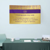 Holografische Signatur-Script Moderner Gold-Glitze Banner (Messeveranstaltung)