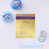 Holografische Signatur-Script Moderner Gold-Glitze Flyer (Einzeln)