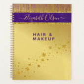Holografische Signatur-Script Moderner Gold-Glitze Planer (Vorderseite)