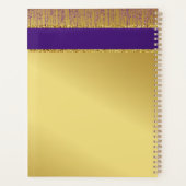 Holografische Signatur-Script Moderner Gold-Glitze Planer (Rückseite)