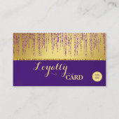 Holografische Signatur-Script Moderner Gold-Glitze Treuekarte (Vorderseite)