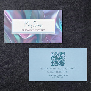 Holografische Stoffeffekt-QR-Visitenkarte Visitenkarte