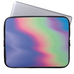 Holografische Textur mit bunten Flecken. Psycho Laptopschutzhülle