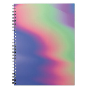 Holografische Textur mit bunten Flecken. Psycho Notizblock